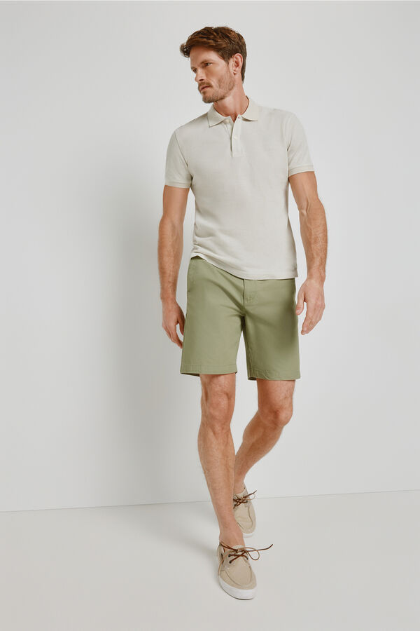 Milano Bermuda lisa Kaki Claro