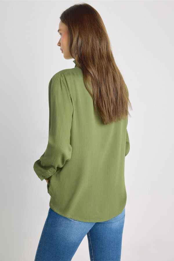 Milano Camisa cuello mao Verde