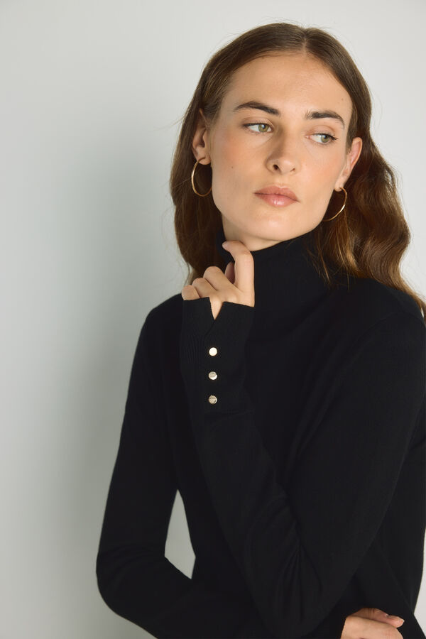 Milano Jersey cuello cisne Negro