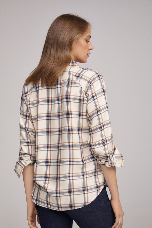 Fifty Outlet Camisa cuadros Marfil