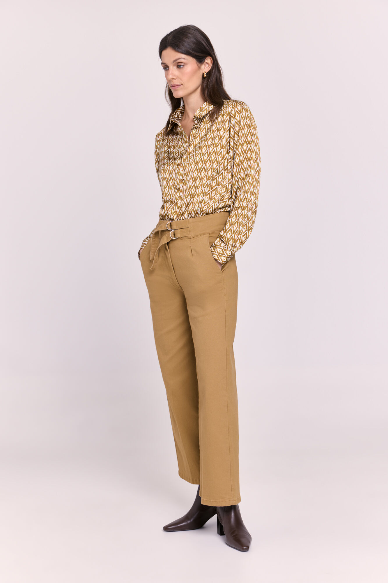 Milano Camisa estampada cuello camisero