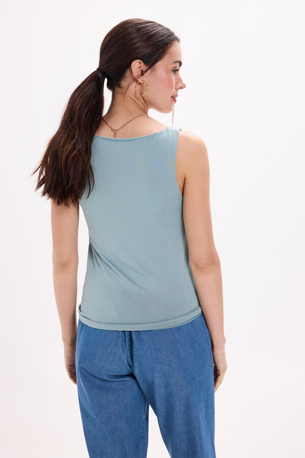 Milano Camiseta elástica com alças largas Azul