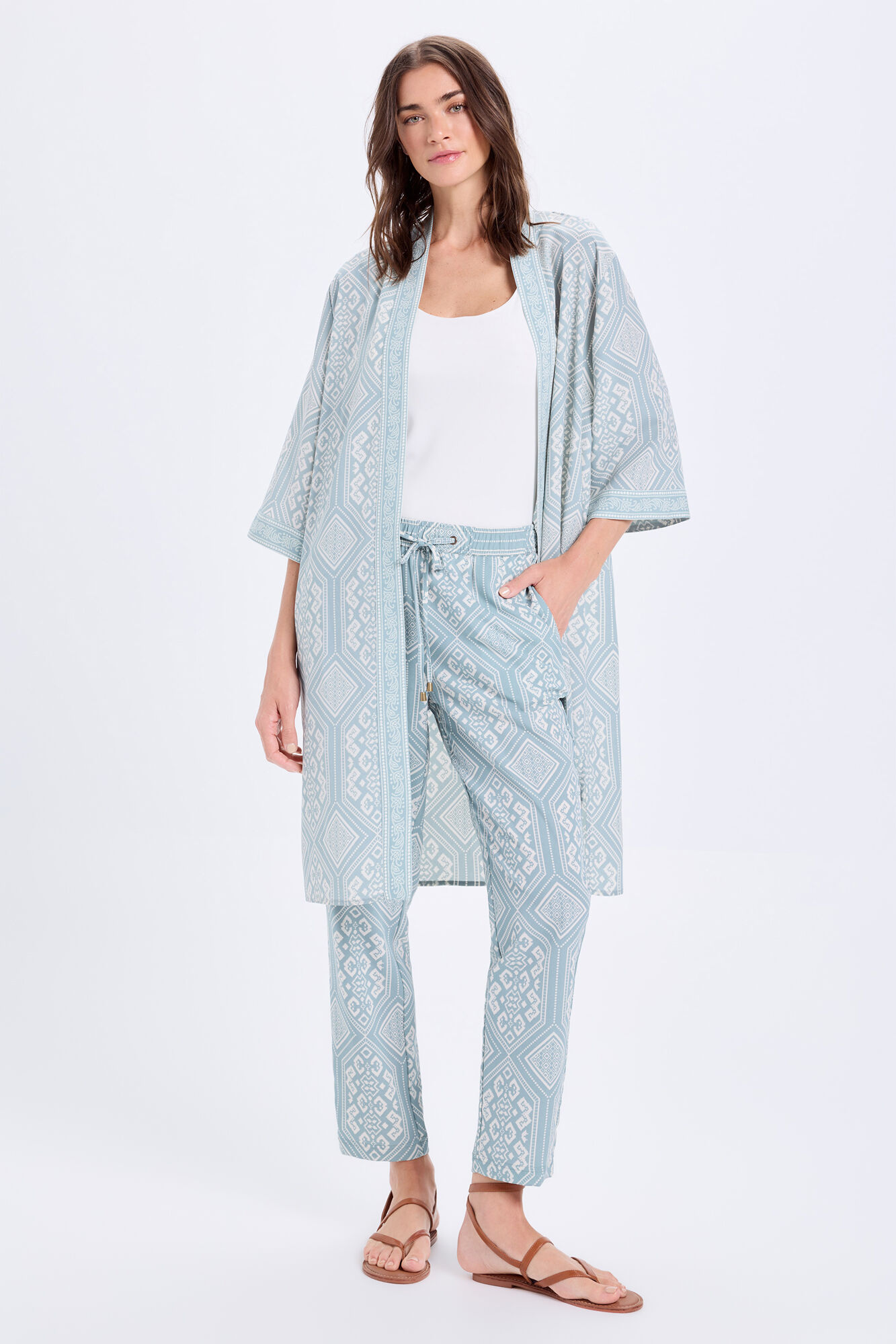 Milano Pantal&oacute;n fluido estampado