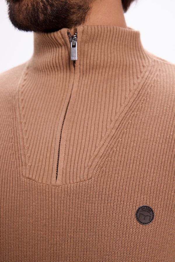 Milano Camisola de algod&atilde;o com meia fecho-&eacute;clair Torrefac&ccedil;ao