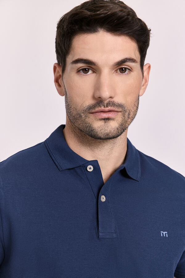 Milano Polo básico manga curta Marinho