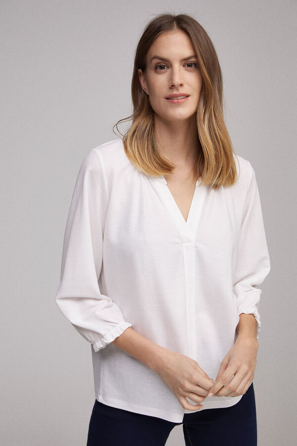 Milano Camisa fluida. Marfil