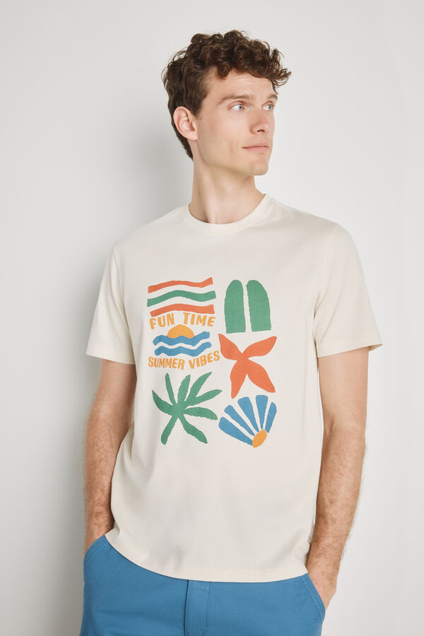 Milano T-shirt de manga curta Bege