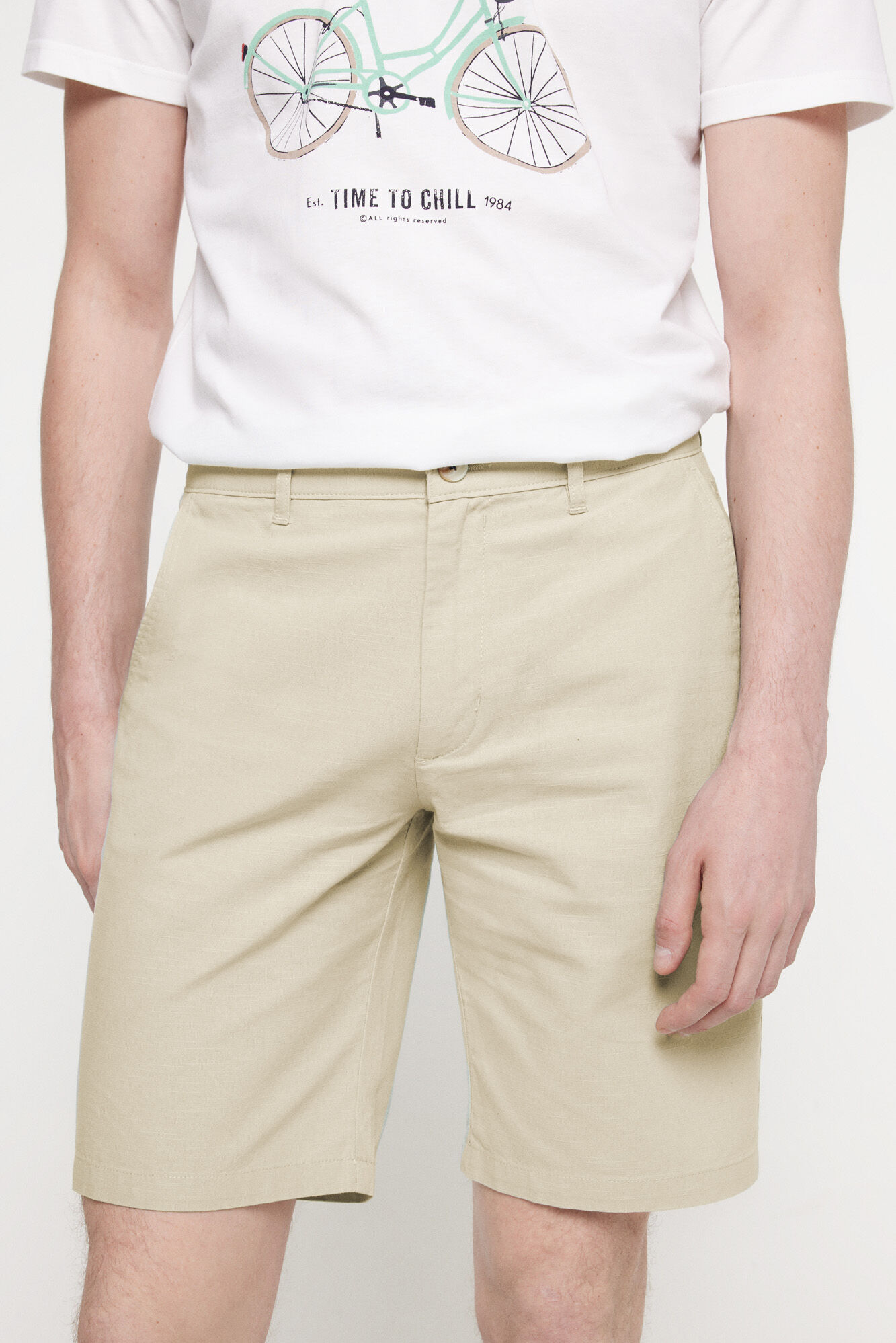 Milano Bermudas Lisas Lino