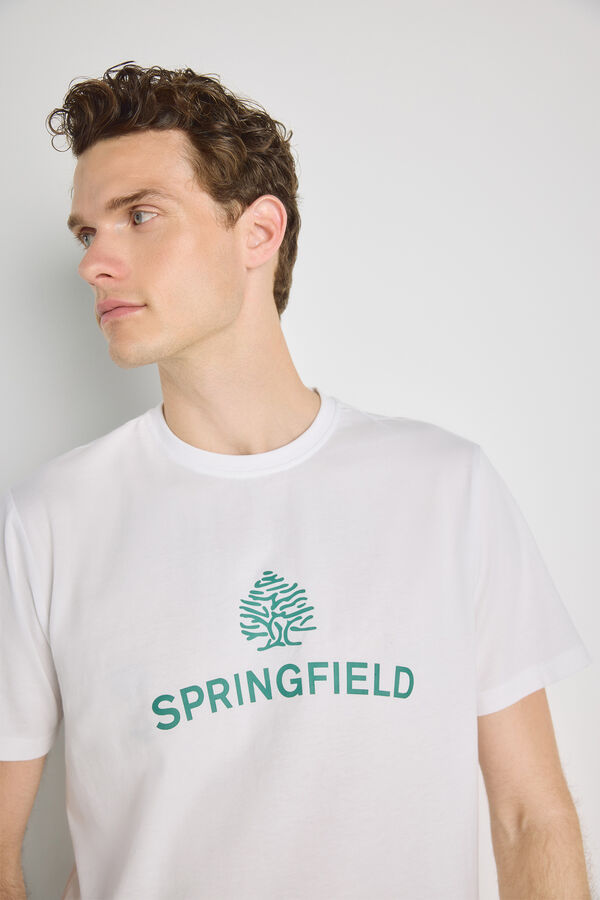 Springfield T-shirt de manga curta Branco