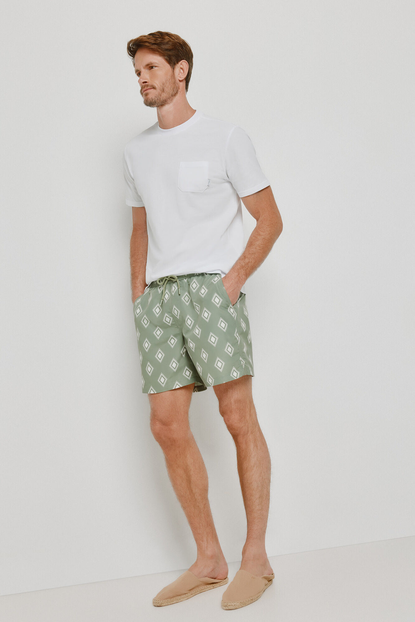 Milano Fato de banho estampado losangos