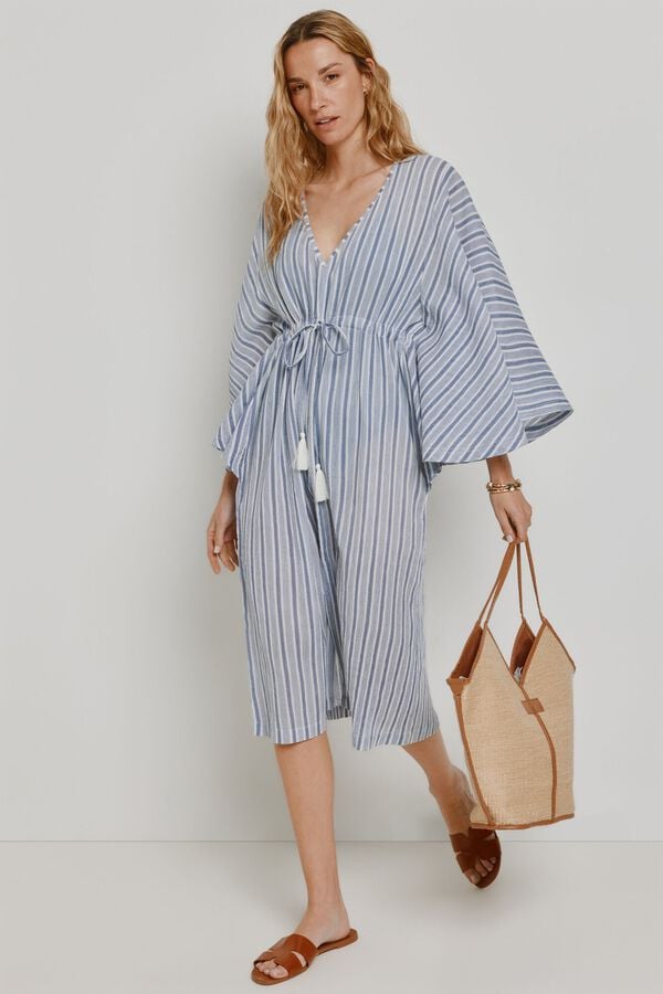 Milano Camisola larga de rayas Blanco