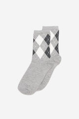 Milano Meias Rhombus Cinza claro