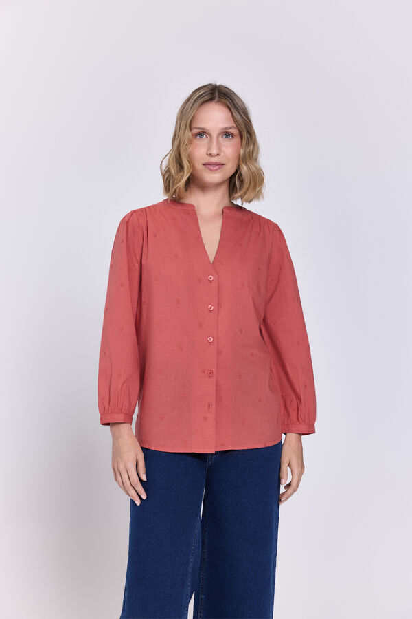 Milano Blusa fluida margaritas Naranja
