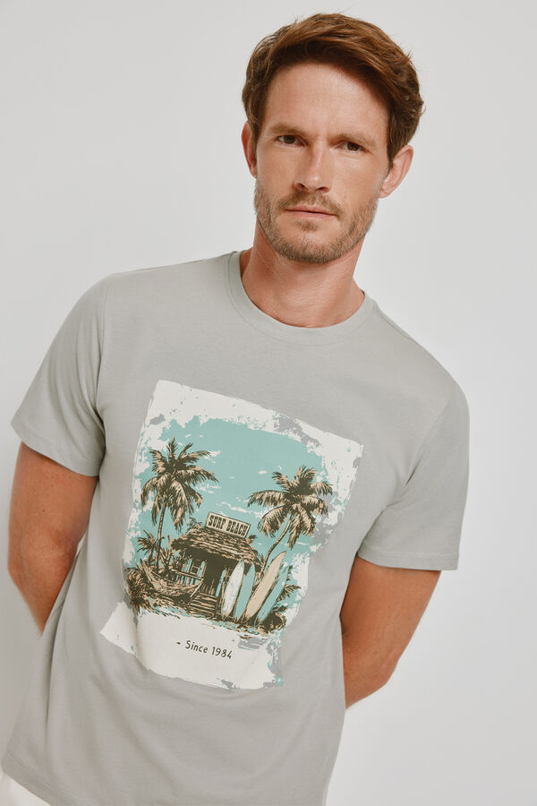 Milano T-shirt de manga curta Cinza claro