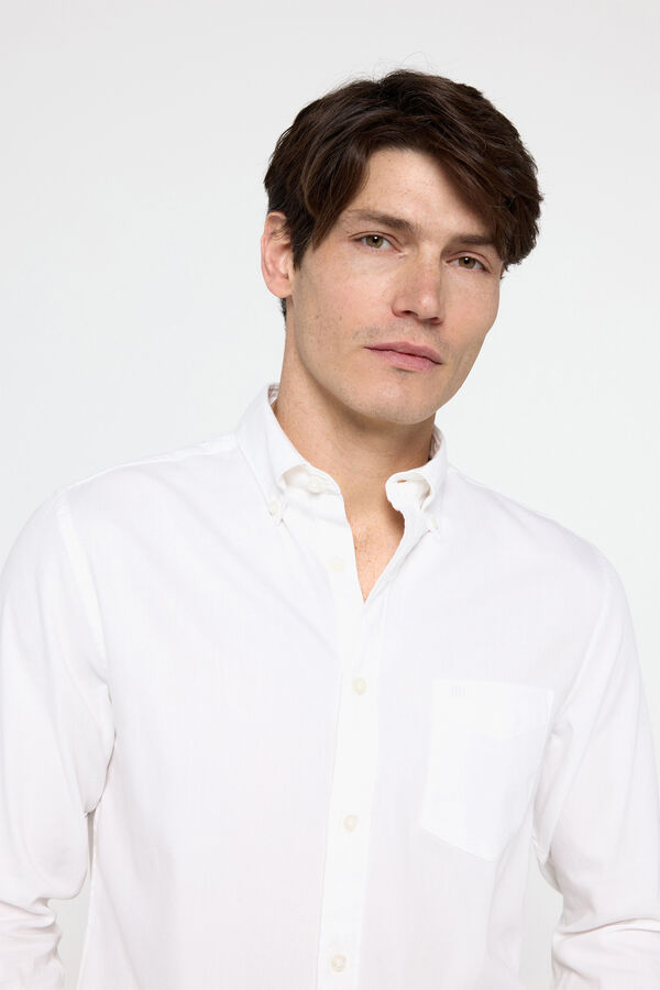 Pedro del Hierro Camisa Vestir Lisa Blanco
