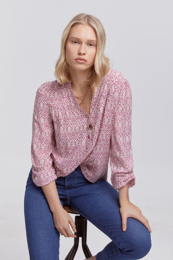 Milano Blusa plumeti estampada Multicolor