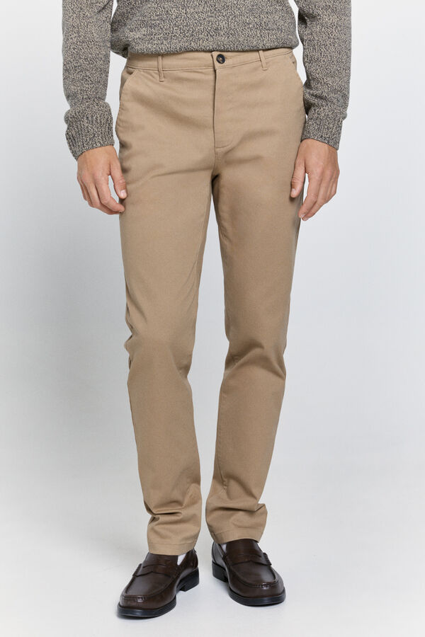 Milano Pantalón chino slim fit Beige