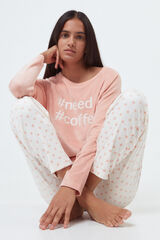 Fifty Outlet Pijama Velour Coffee Tostado