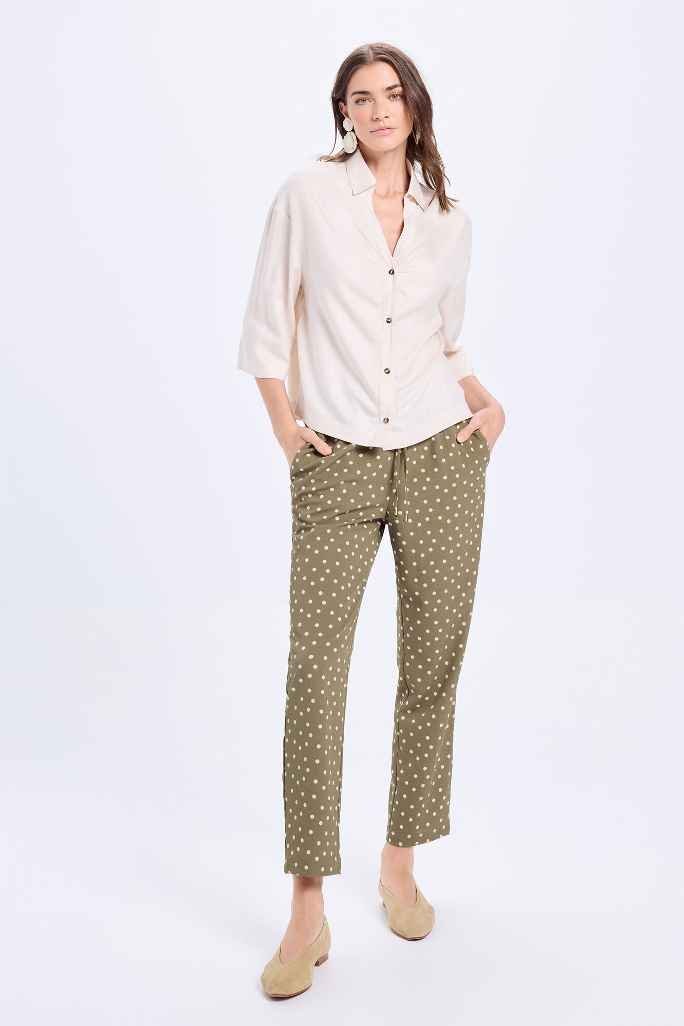 Milano Pantal&oacute;n fluido estampado