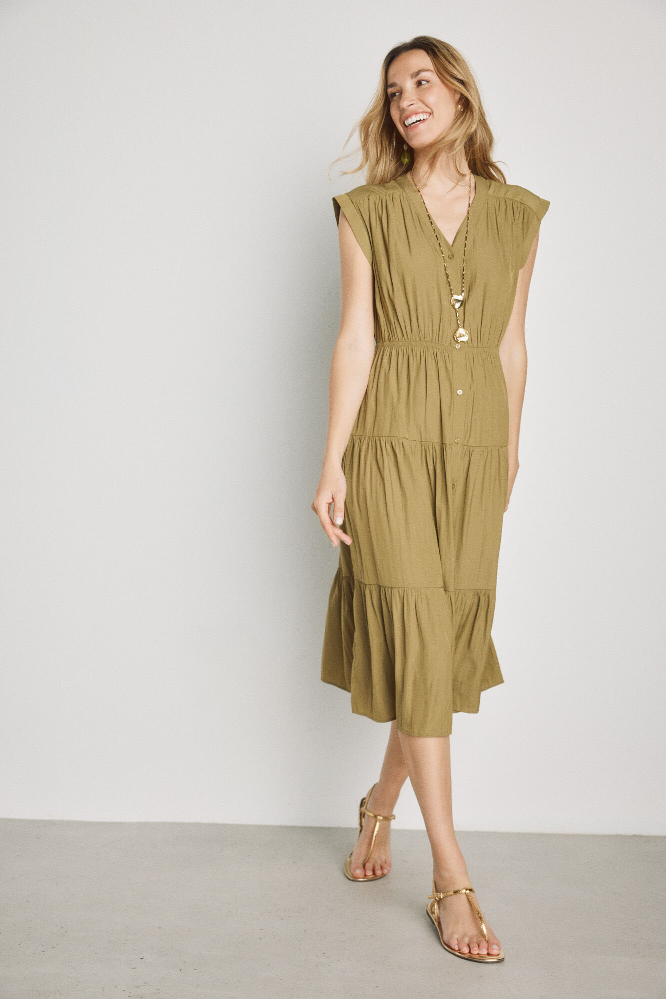 Milano Vestido com decote em bico