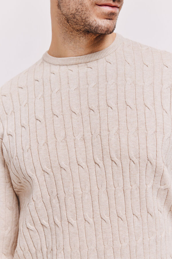 Milano Camisola gola caixa Bege