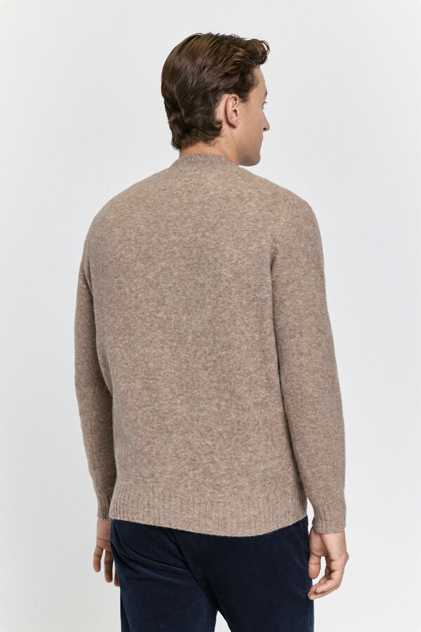 Milano Jersey cuello caja regular fit Beige/Camel