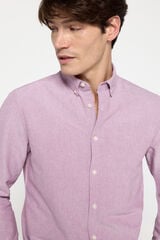 Milano Camisa oxford lisa P&uacute;rpura