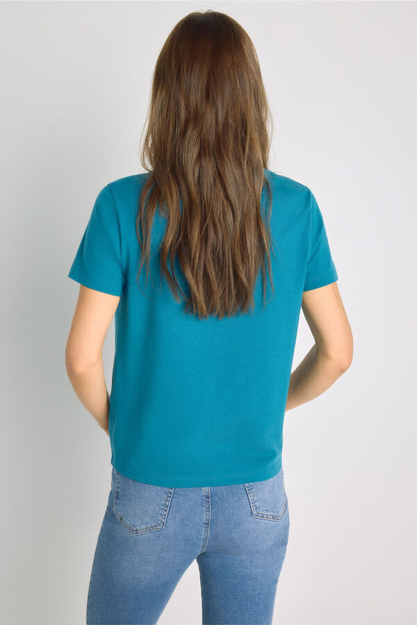 Milano T-shirt de manga curta Azul turquesa