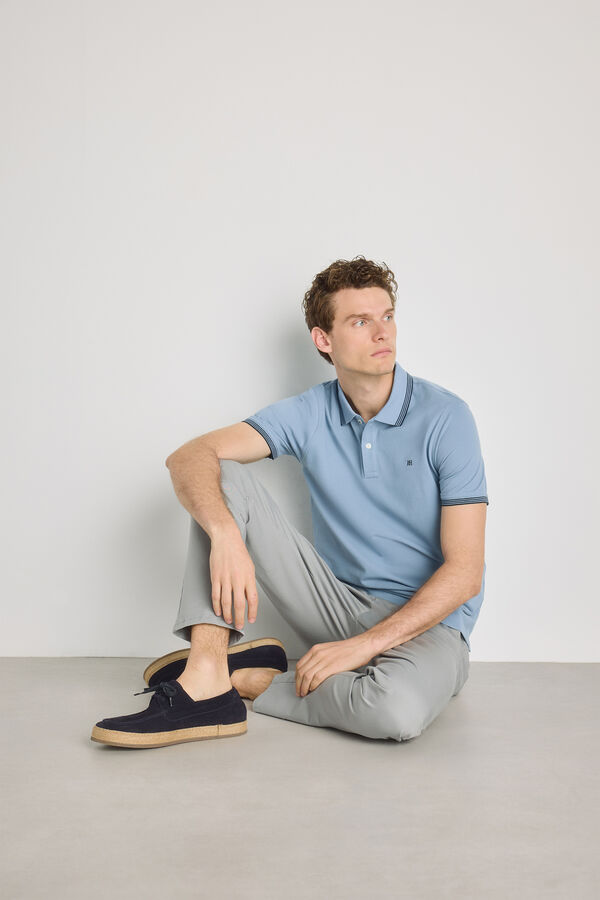 Pedro del Hierro Polo de manga curta Azul indigo