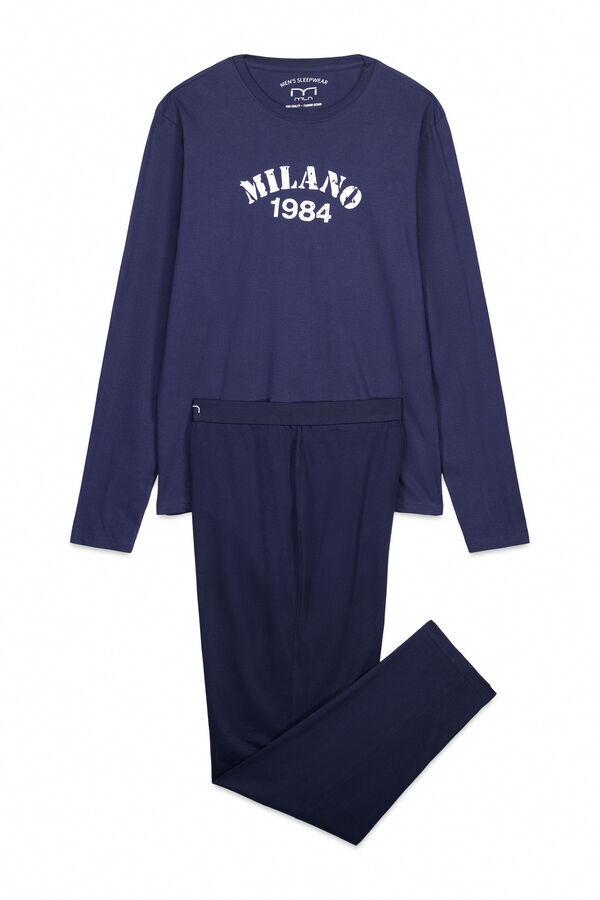 Milano Pijama com letras Marinho