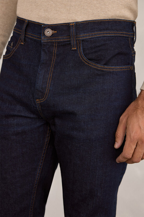 Pedro del Hierro Denim calça regular Marinho