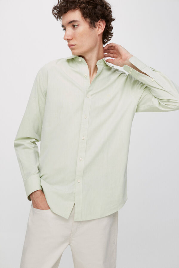 Fifty Outlet Camisa Chambray lisa Verde