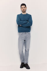 Springfield Sudadera cuello redondo con logo bordado Azul