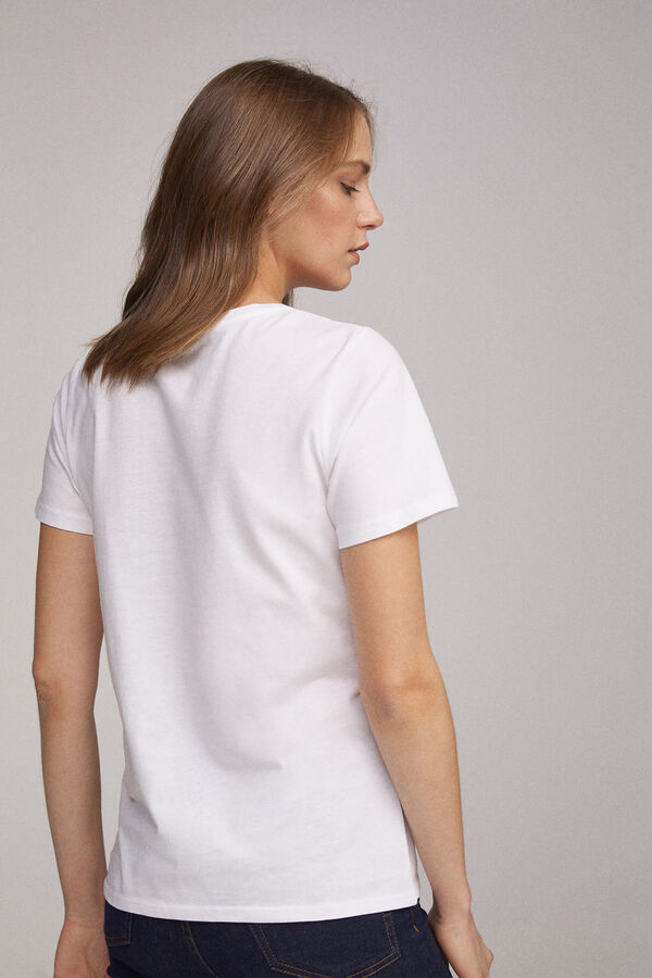Fifty Outlet T-shirt sustentável glittter Branco