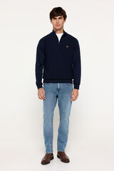 Milano Camisola meio z&iacute;per Marinho