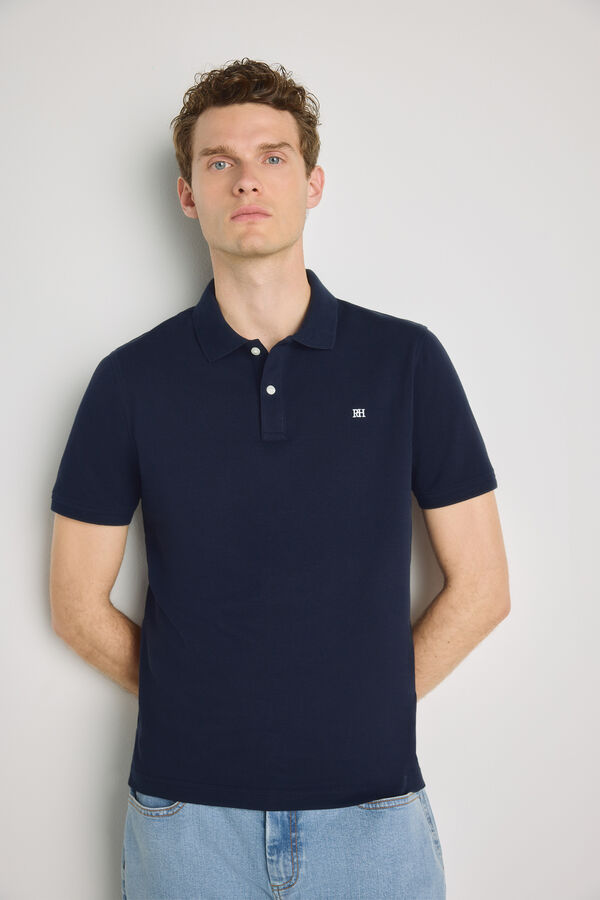 Pedro del Hierro Polo de manga curta Marinho