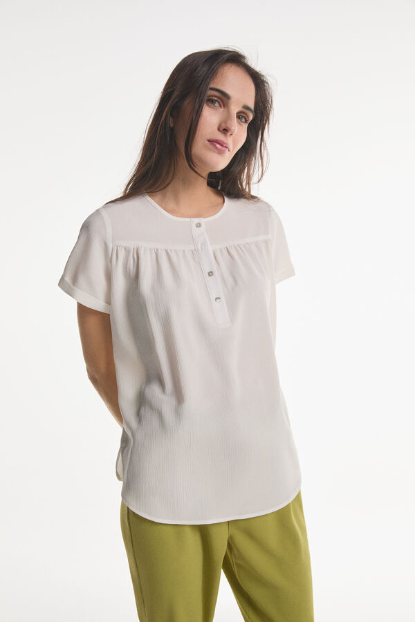 Fifty Outlet Blusa fluida Blanco