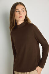 Milano T-shirt gola perkins Camel