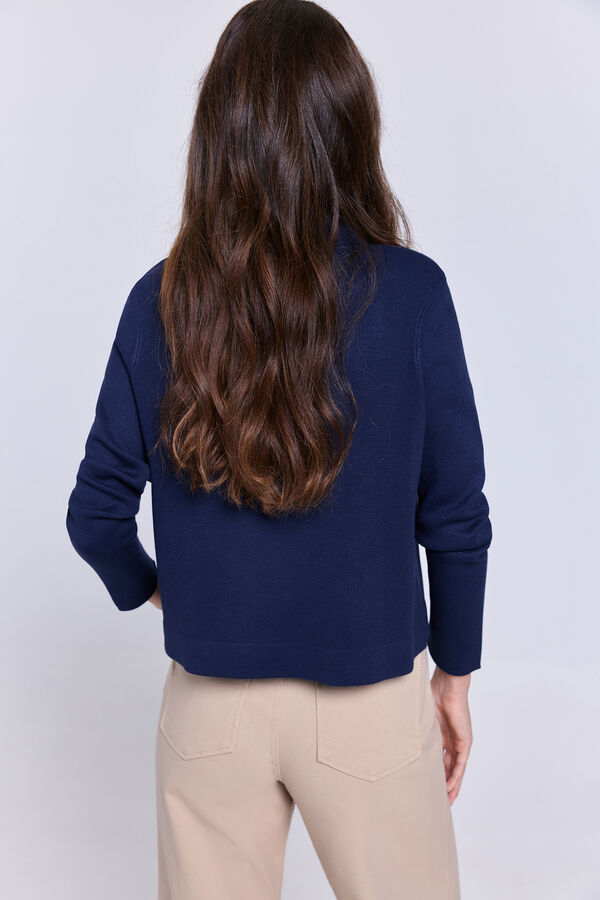 Milano Cardigan grueso con bolsillos Navy