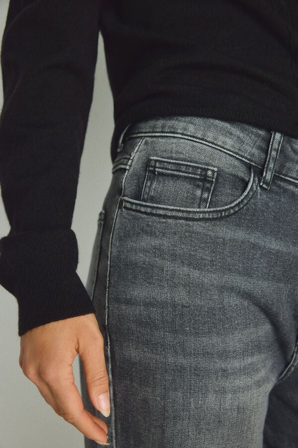 Milano Pantal&oacute;n denim ancho Gris
