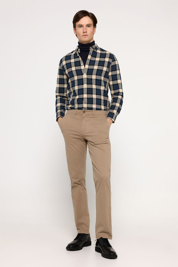 Milano Camisa Oxford Cuadros Azul