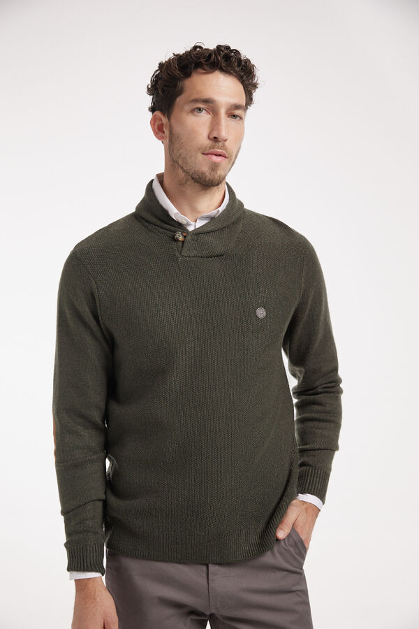 Fifty Outlet Jersey cuello smoking Verde