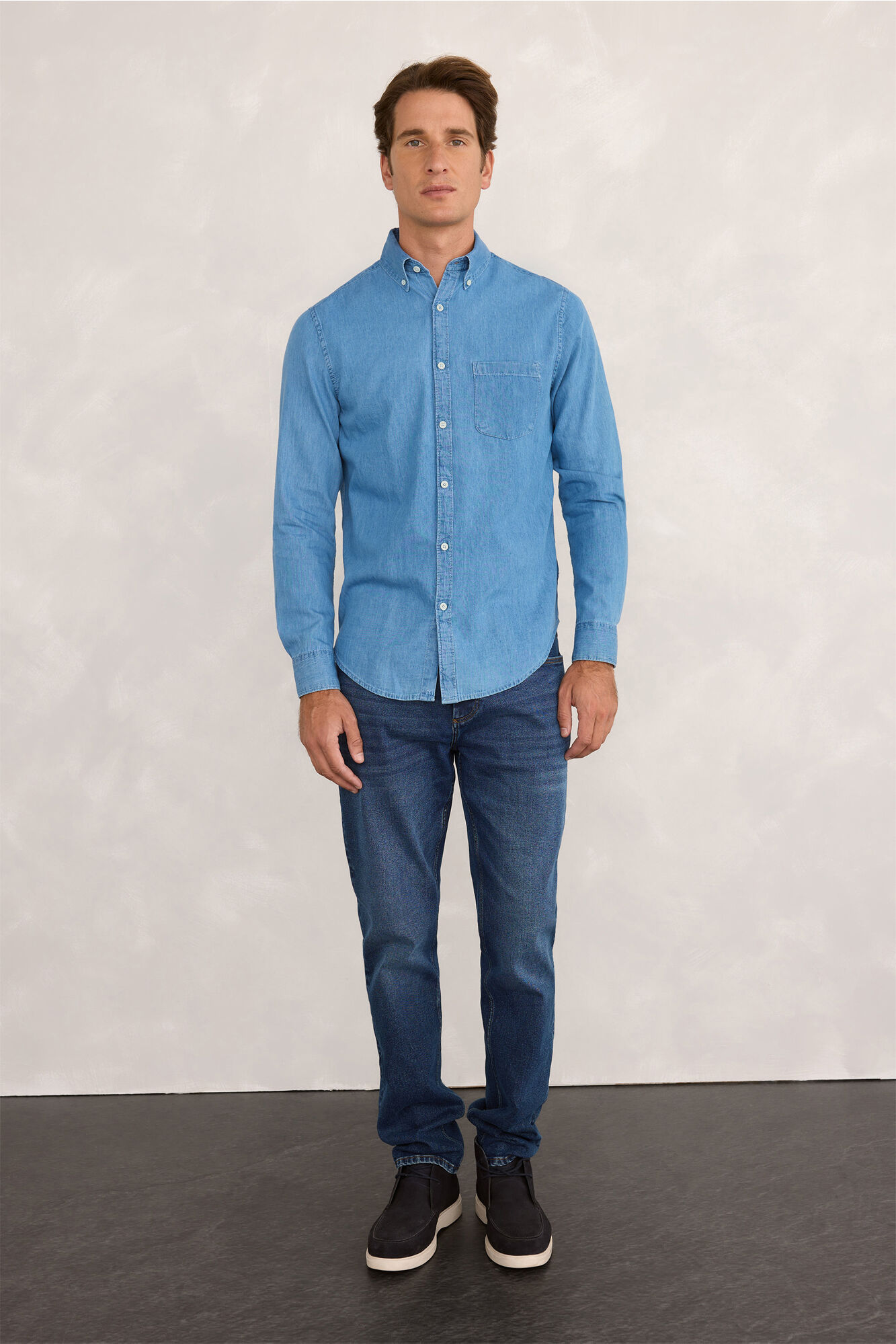 Milano Camisa esportiva denim