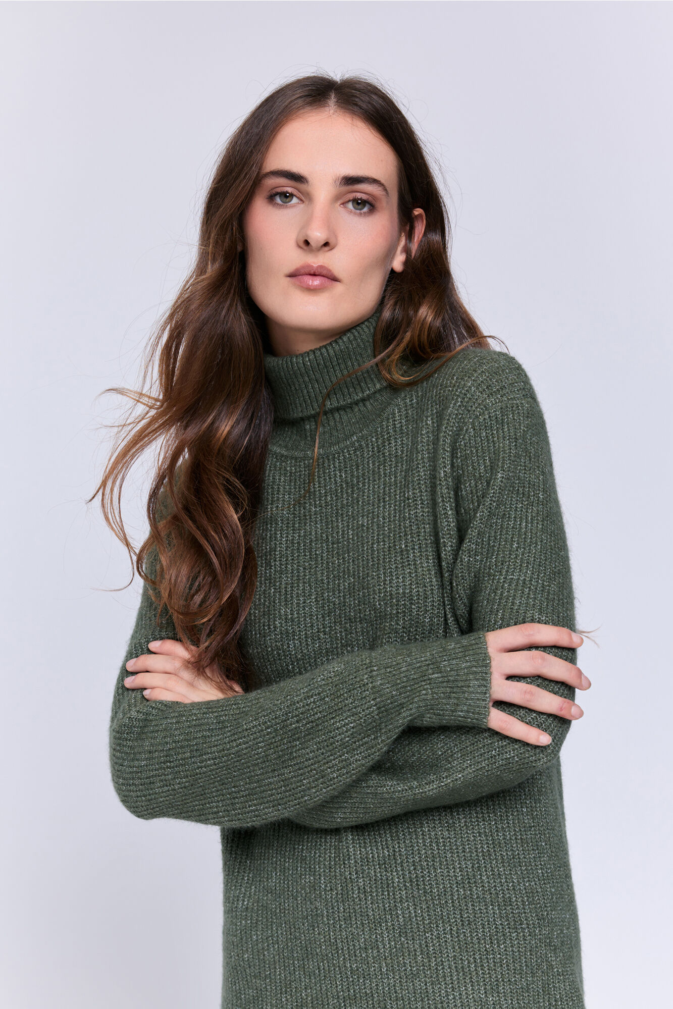 Milano Vestido gola cisne