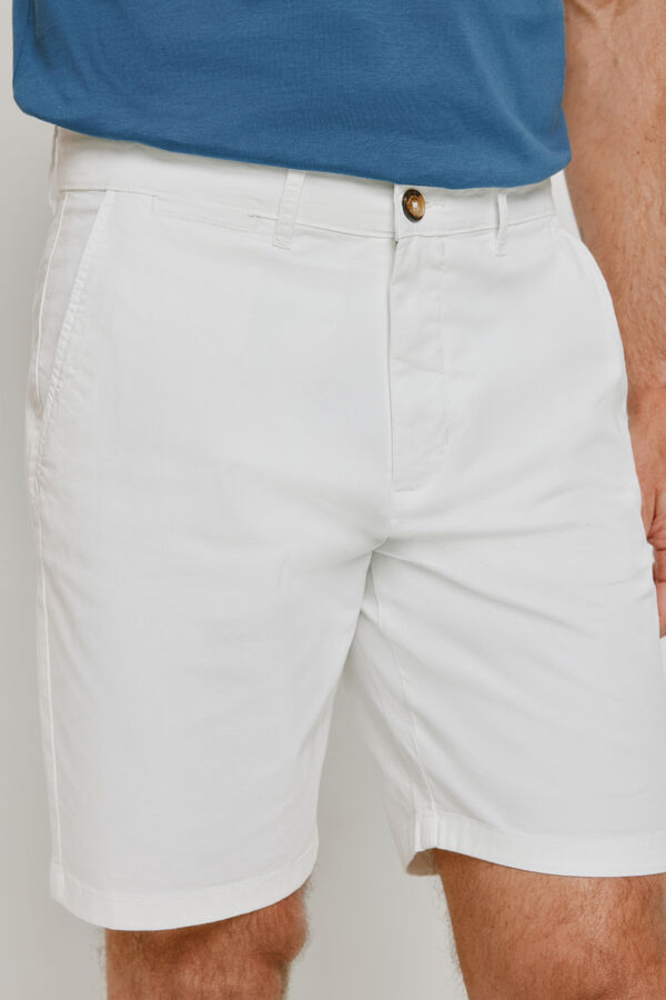 Pedro del Hierro Bermuda lisa Blanco