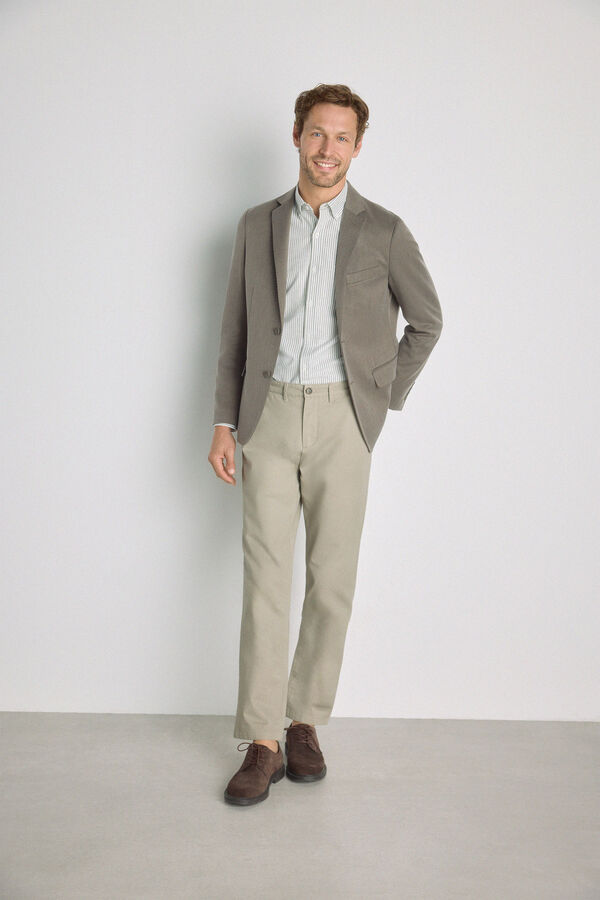 Milano Blazer de malha C&aacute;qui m&eacute;dio