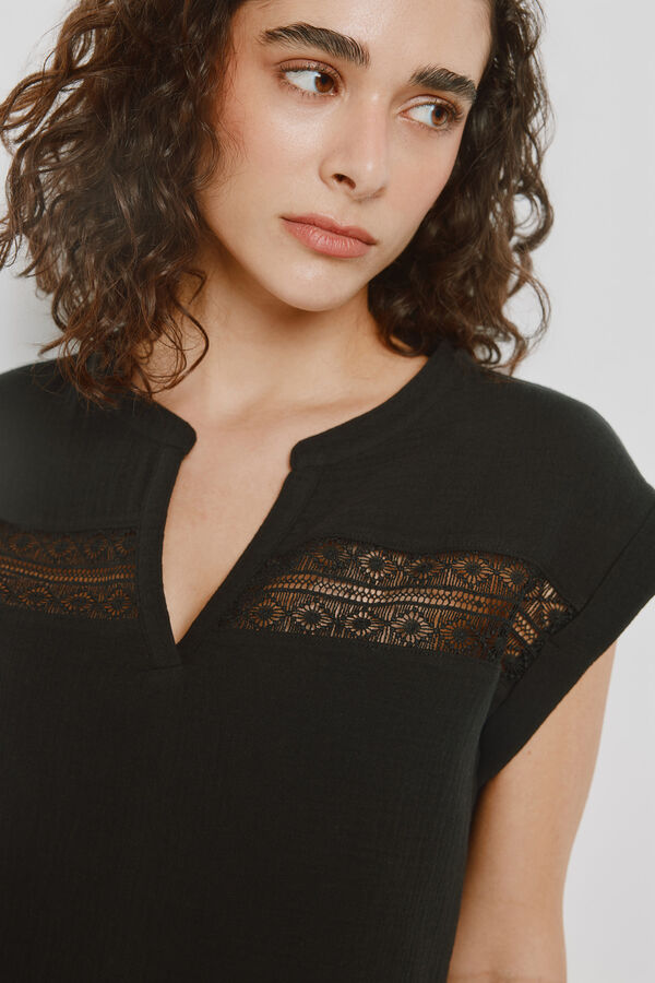 Milano T-shirt de manga curta Preto