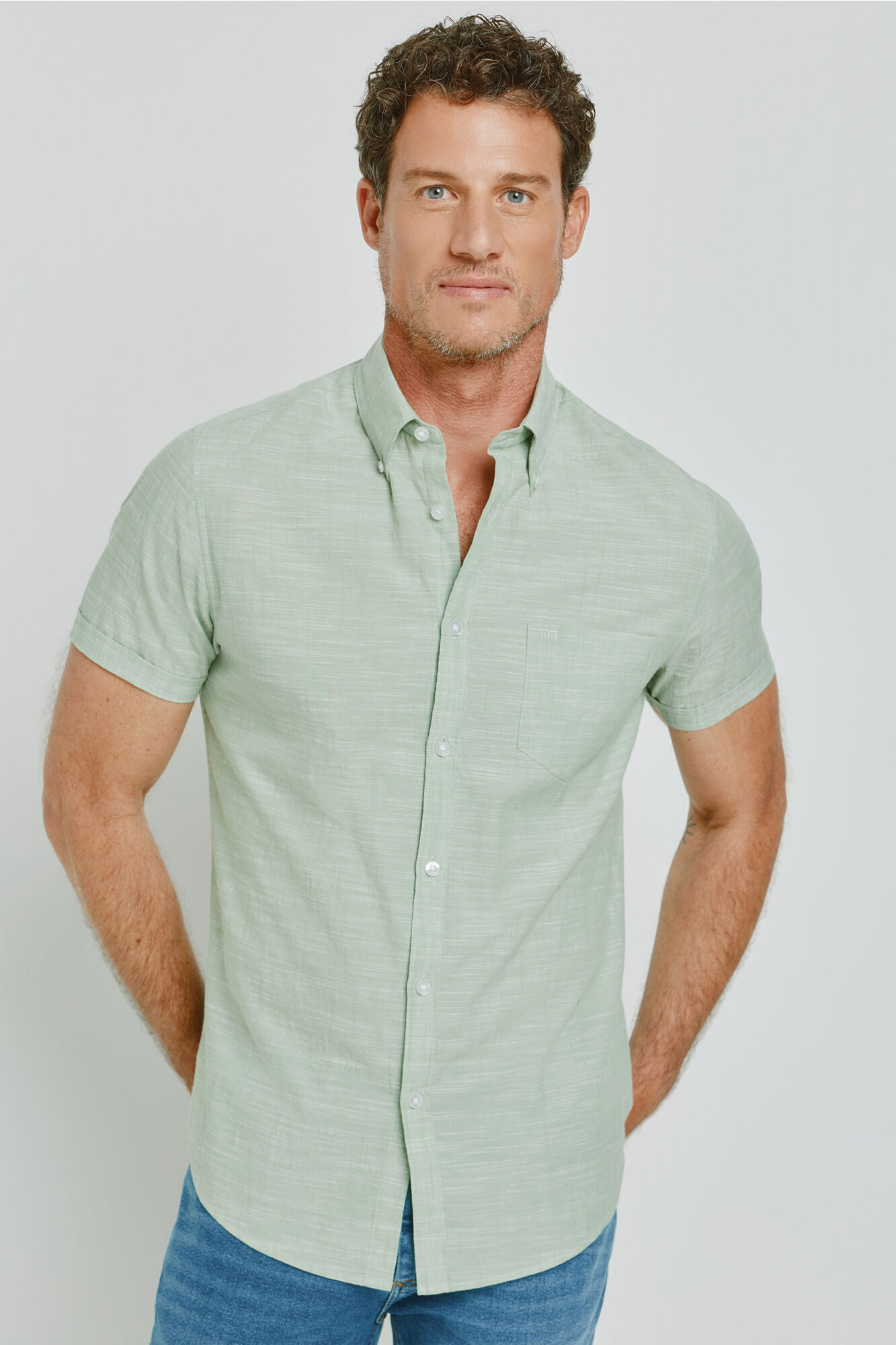 Milano Camisa lisa manga corta