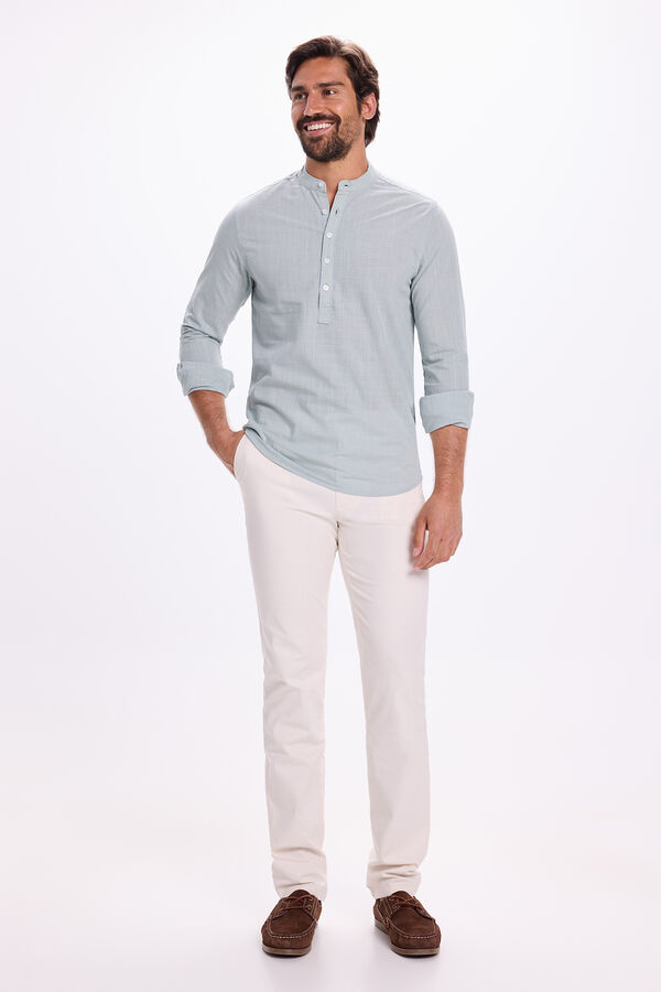 Milano Camisa Mao Polo Azul