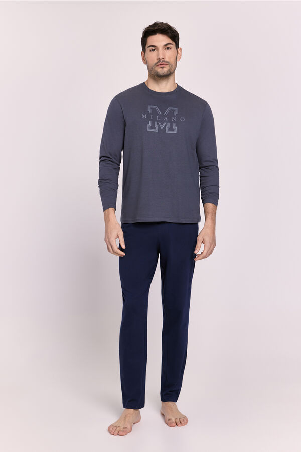 Milano Pijama Big Logo Gris Oscuro